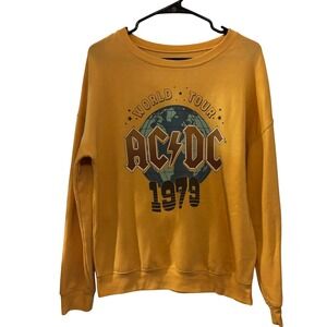 AC/DC Women's Pullover Sweatshirt World Tour 1979 Sz‎ S Pre-owned Vintage